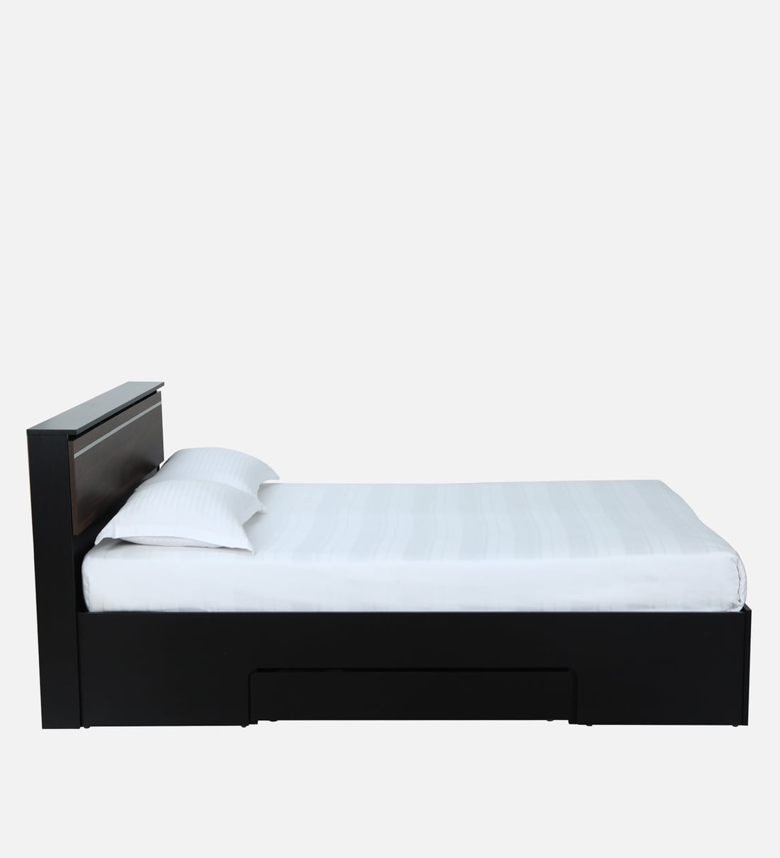 Buy Enri King Size Bed in Wenge Finish with Drawer Storage By Mintwud Online Modern King Size