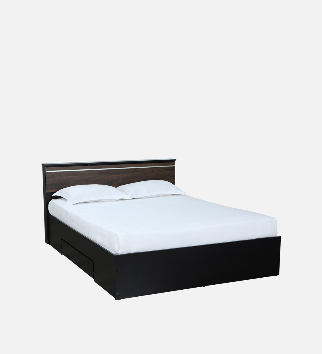 Buy Enri King Size Bed in Wenge Finish with Drawer Storage By Mintwud Online Modern King Size