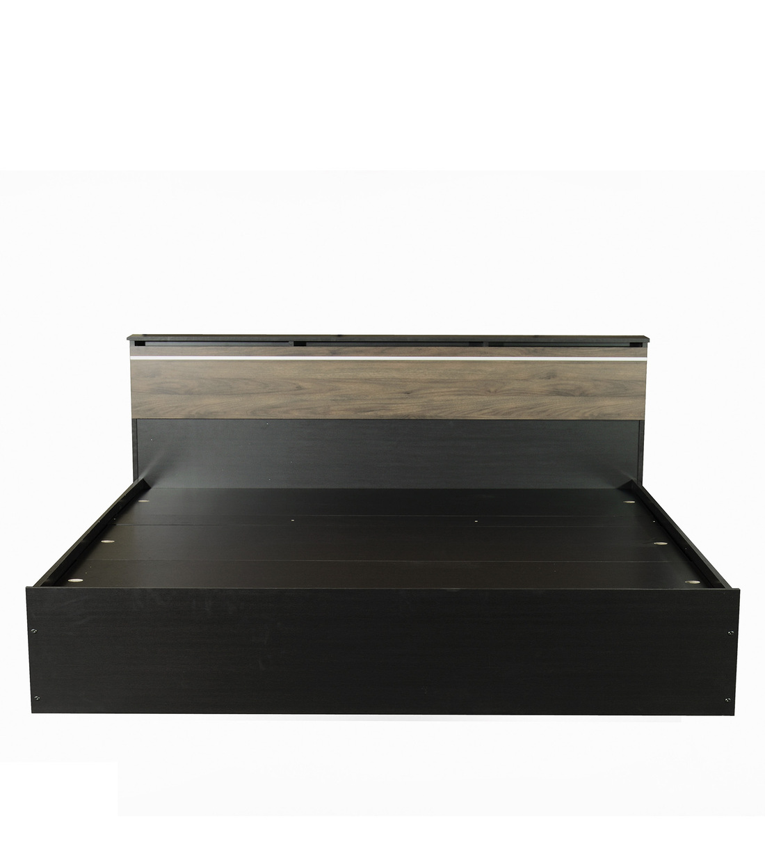 Buy Enri King Size Bed With Drawer Storage In Wenge Finish By Mintwud