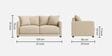 Enchant 2.0 Fabric 2 Seater Sofa In Silk Cream Colour