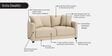 Enchant 2.0 Fabric 2 Seater Sofa In Silk Cream Colour