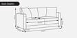 Enchant 2.0 Fabric 2 Seater Sofa In Steel Grey Colour