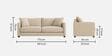 Enchant 2.0 Fabric 3 Seater Sofa In Silk Cream Colour