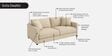 Enchant 2.0 Fabric 3 Seater Sofa In Silk Cream Colour