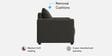Enchant 2.0 Fabric 3 Seater Sofa In Steel Grey Colour