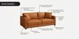 Enchant 2.0 Leatherette 3 Seater Sofa In Tan PU Colour