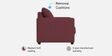 Enchant 2.0 Velvet 2 Seater Sofa In Berry Wine Colour