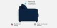 Enchant 2.0 Velvet 2 Seater Sofa In Celestial Blue Colour