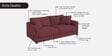 Enchant 2.0 Velvet 3 Seater Sofa In Berry Wine Colour