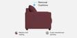 Enchant 2.0 Velvet 3 Seater Sofa In Berry Wine Colour