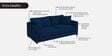Enchant 2.0 Velvet 3 Seater Sofa In Celestial Blue Colour