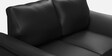 Entice Leatherette 2 Seater Sofa in Black Colour
