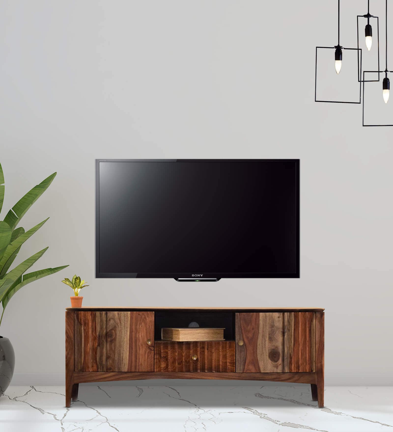 Enchant TV Console in Brown Color