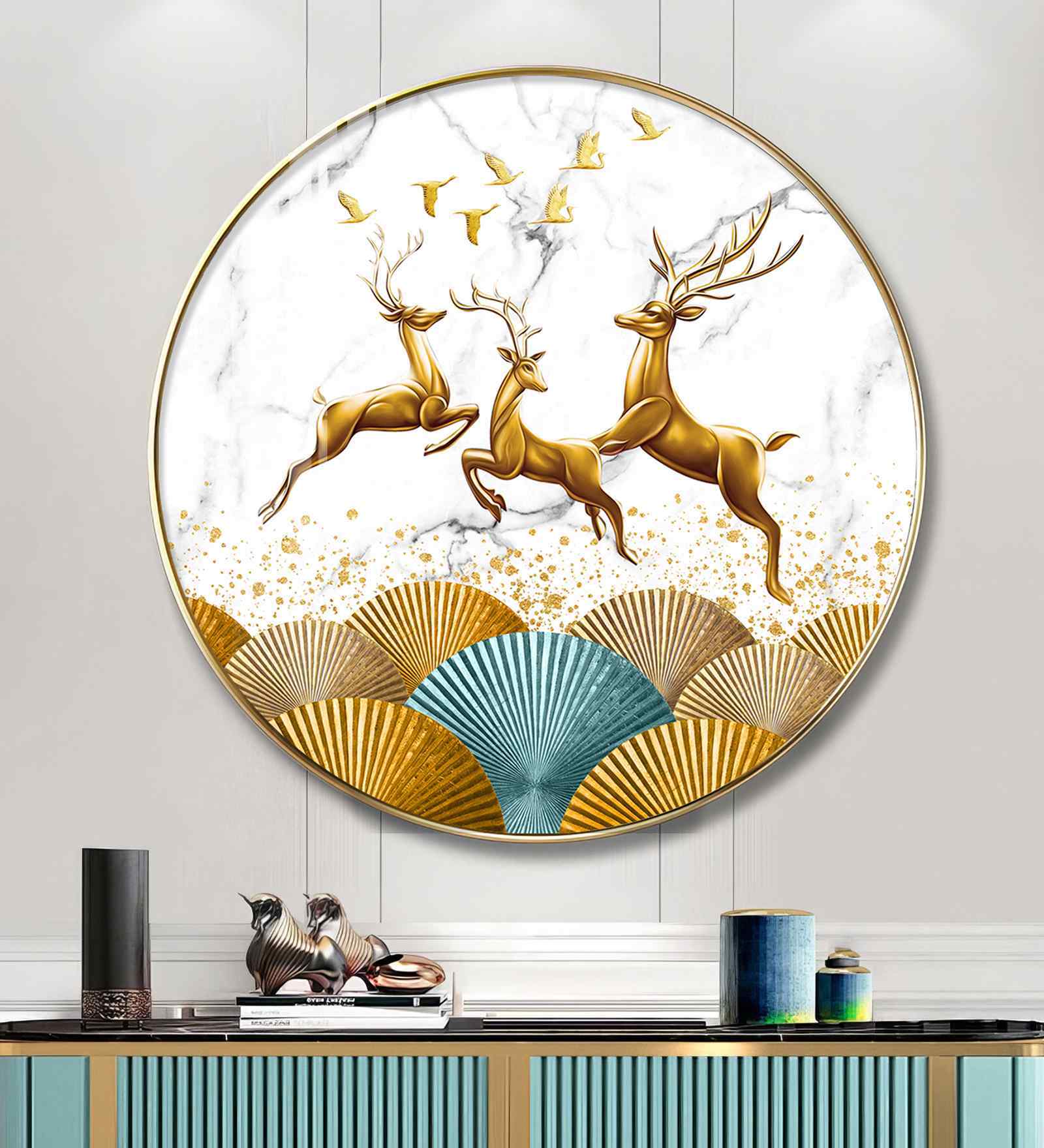 Enchanted Deer Acrylic Round Wall Art