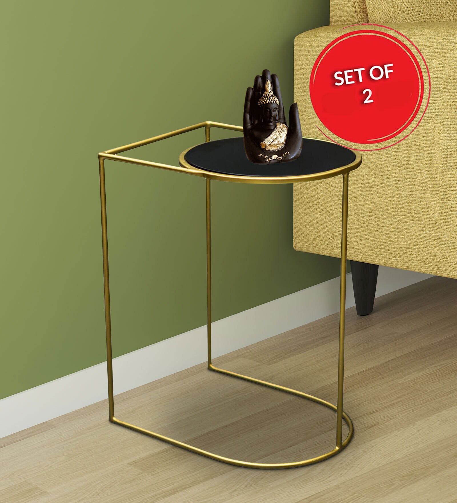 Buy Valencia Metal End Tables in Gold Color with (Set of 2) at 50 OFF by NestRoots Pepperfry
