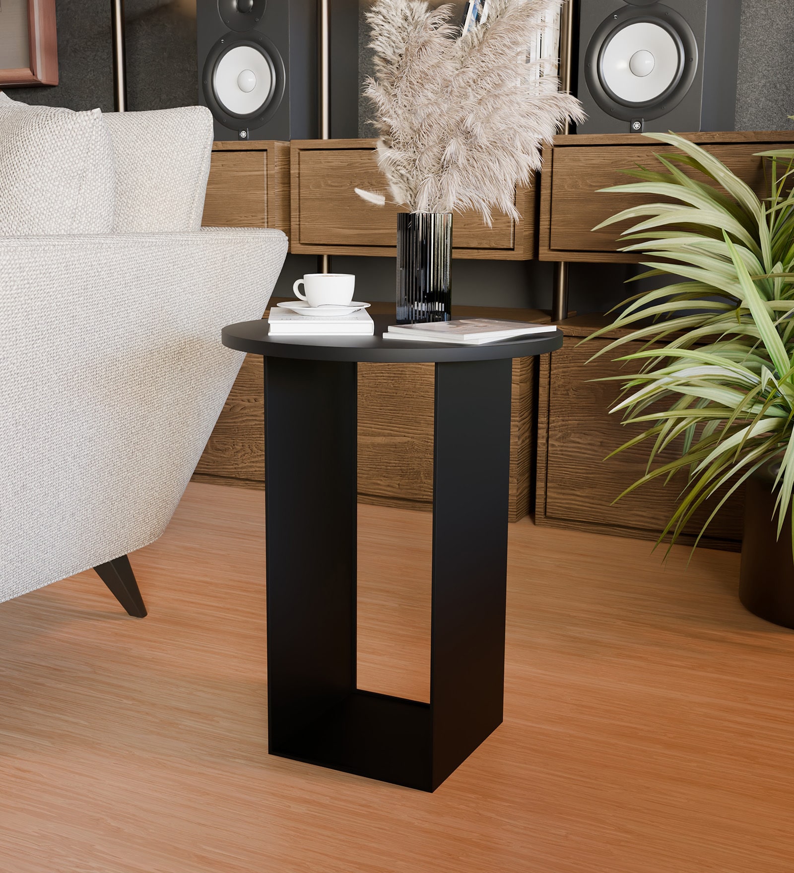 End Table In Black Finish