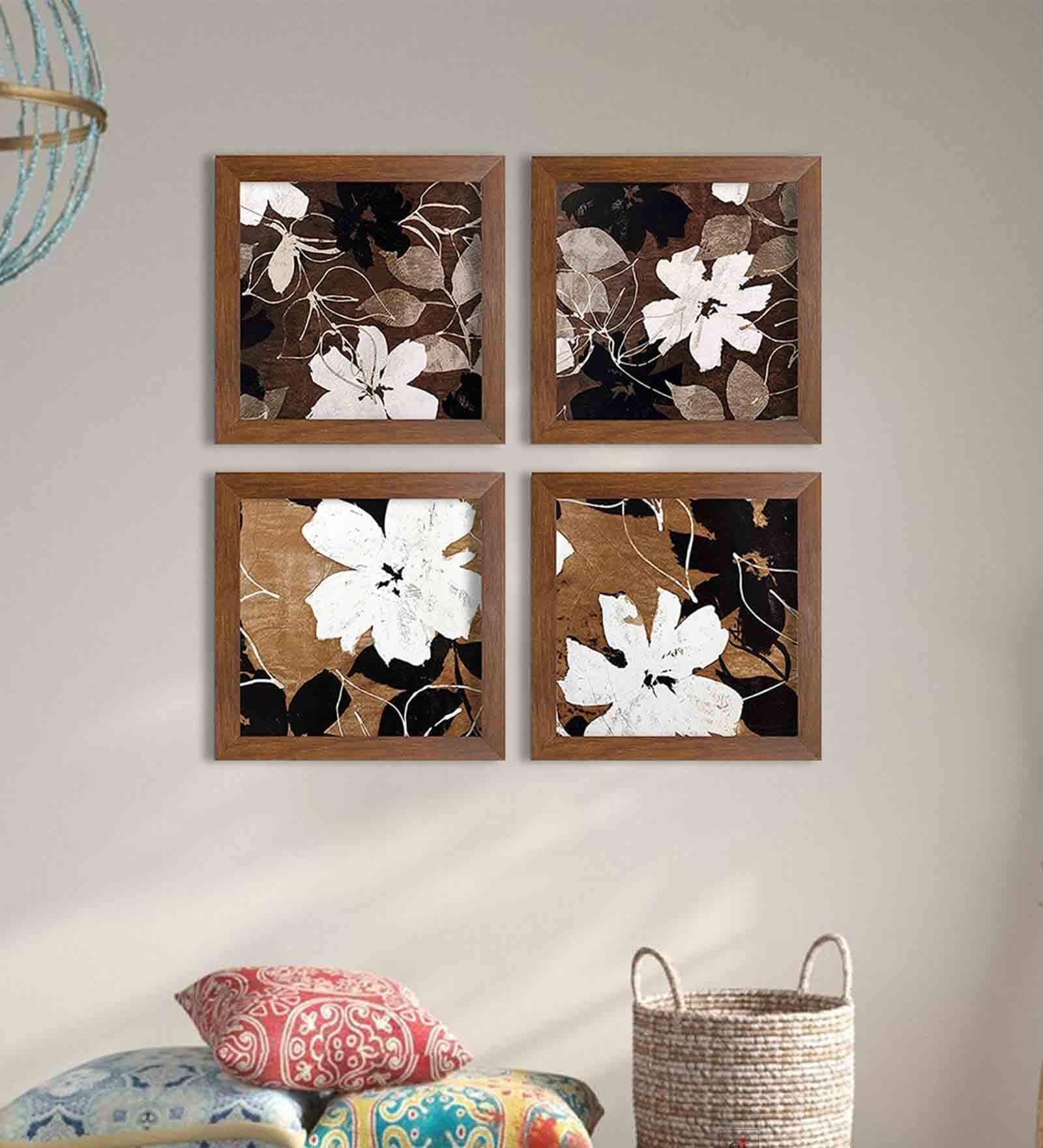 Century Assorted Engineered Wood Framed Art Print Set of 4