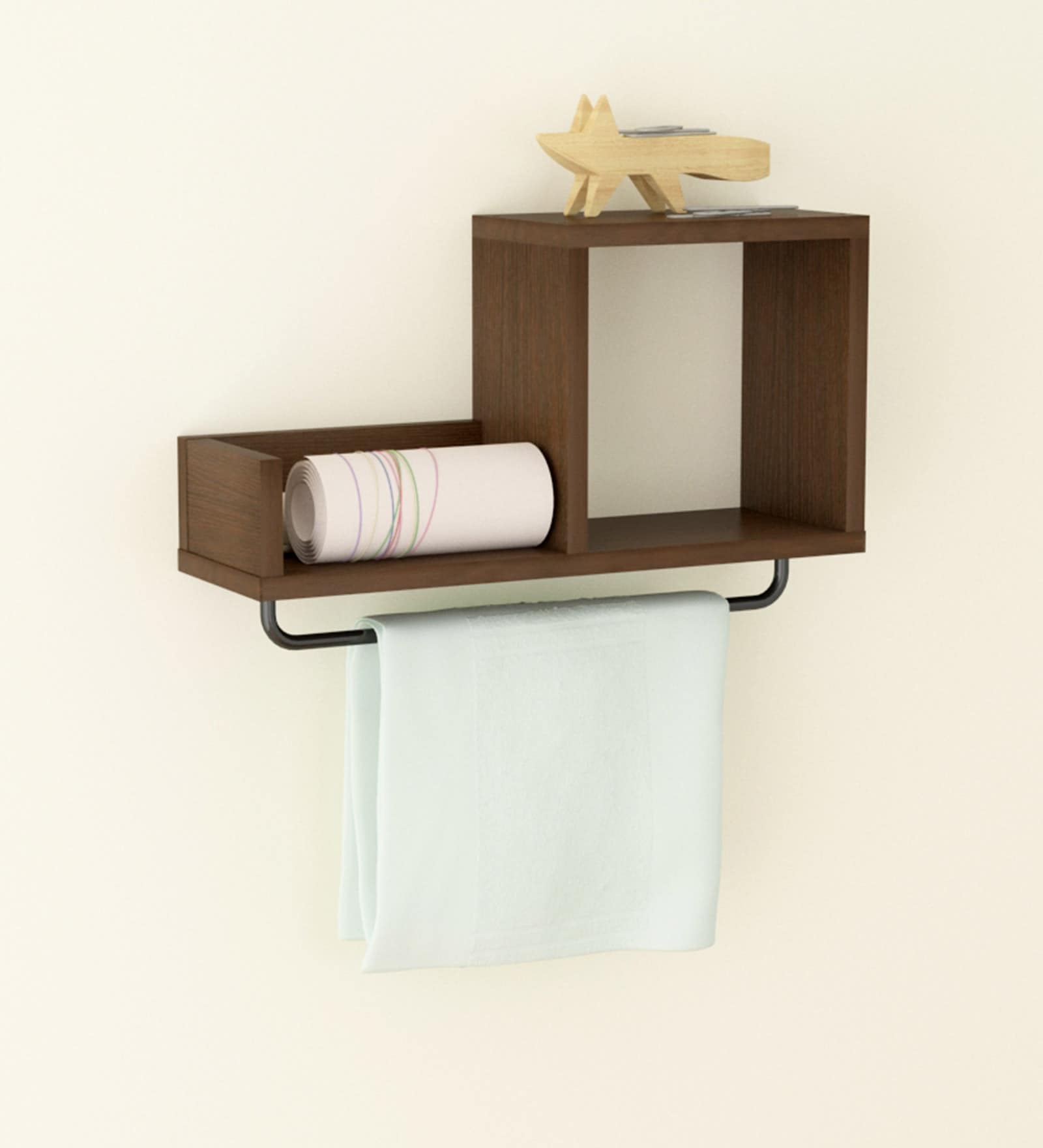 Engineered Wood Wall shelf in Melamine finish