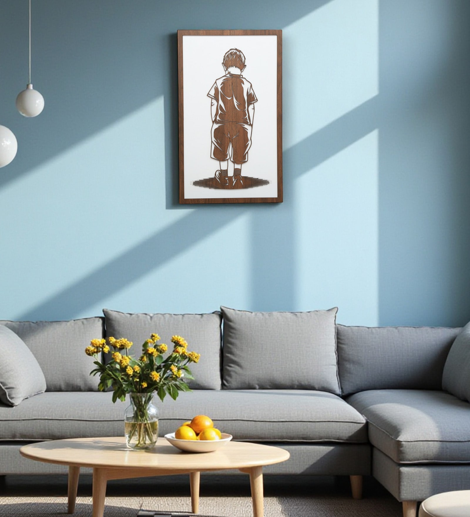 Engineering Wood Laser Cut No One Understand Me Wall Art In Black & Brown Finish