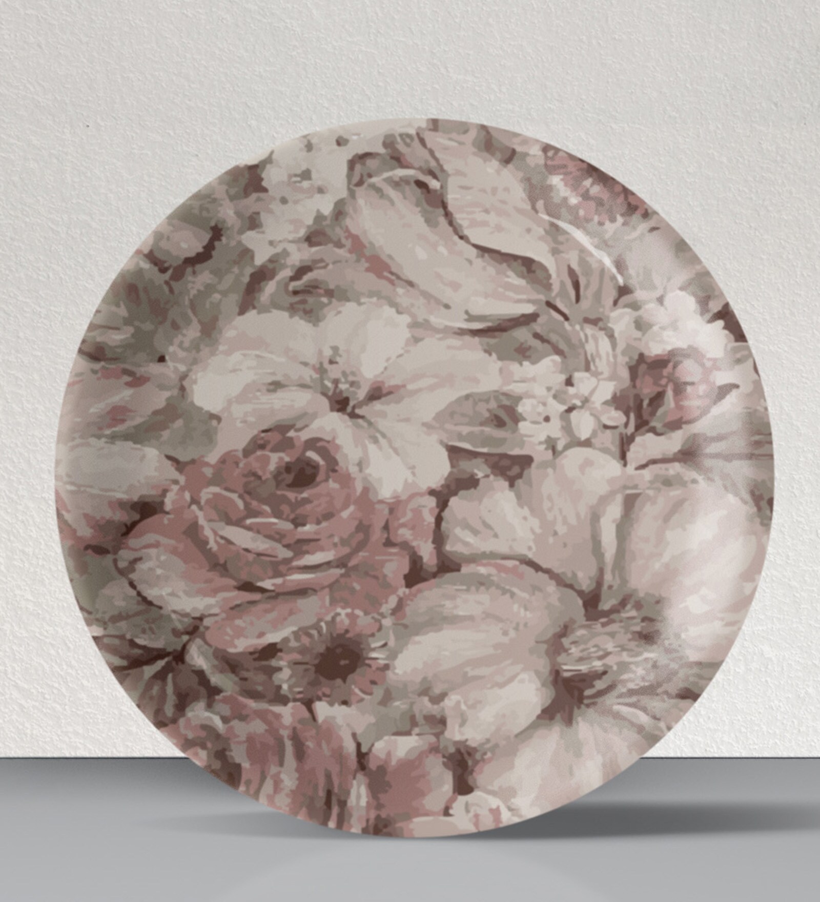 English Flower Porcelain Wall Plate