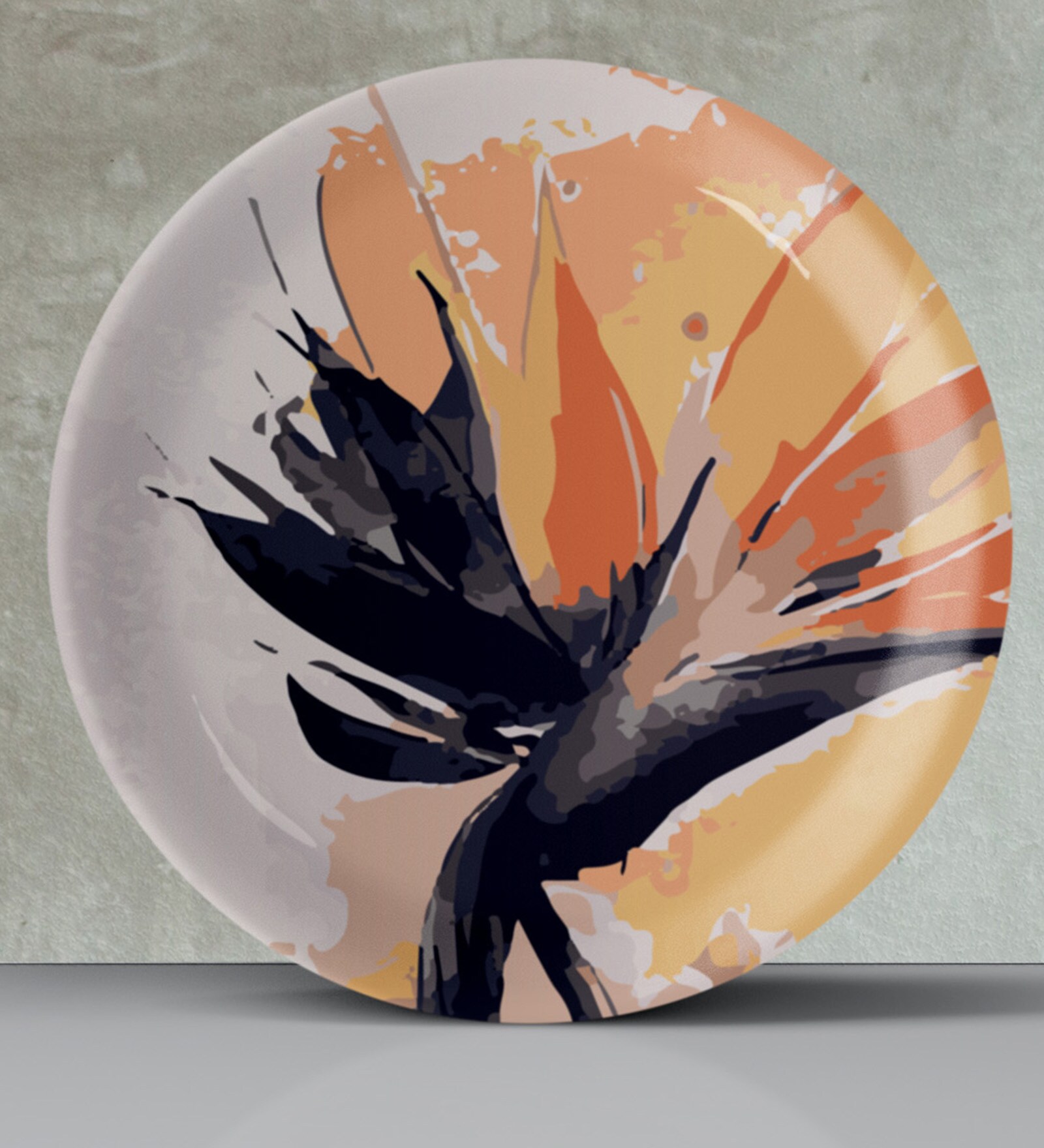 English Printed Porcelain Wall Plate