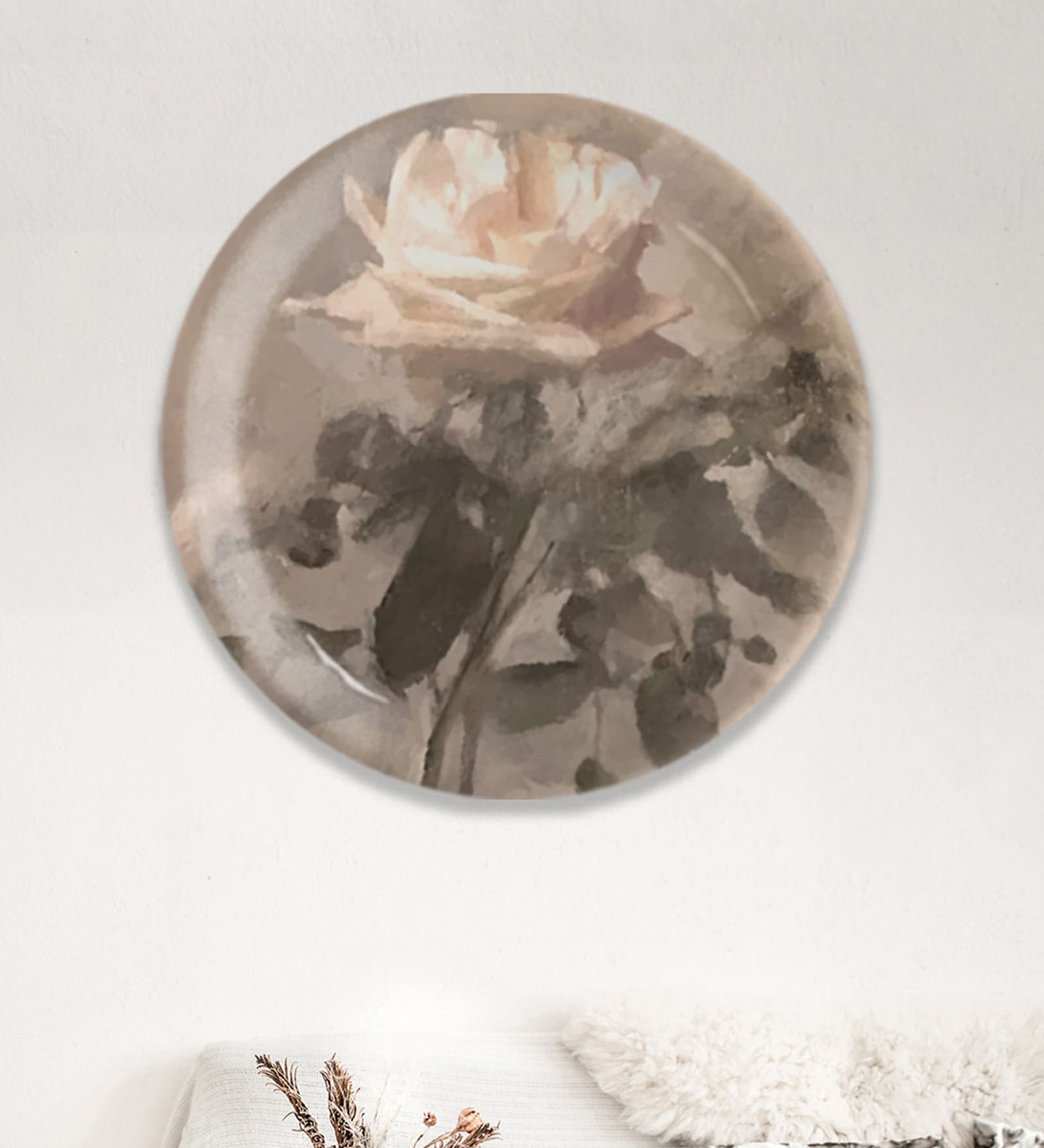 English Rose Porcelain Wall Plate