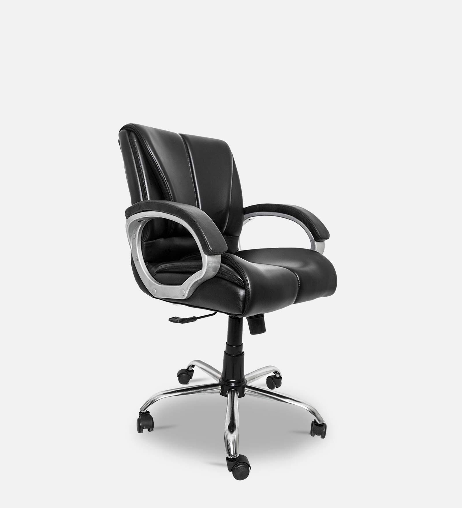 Enrico Mid Back Office chair in Black Colour