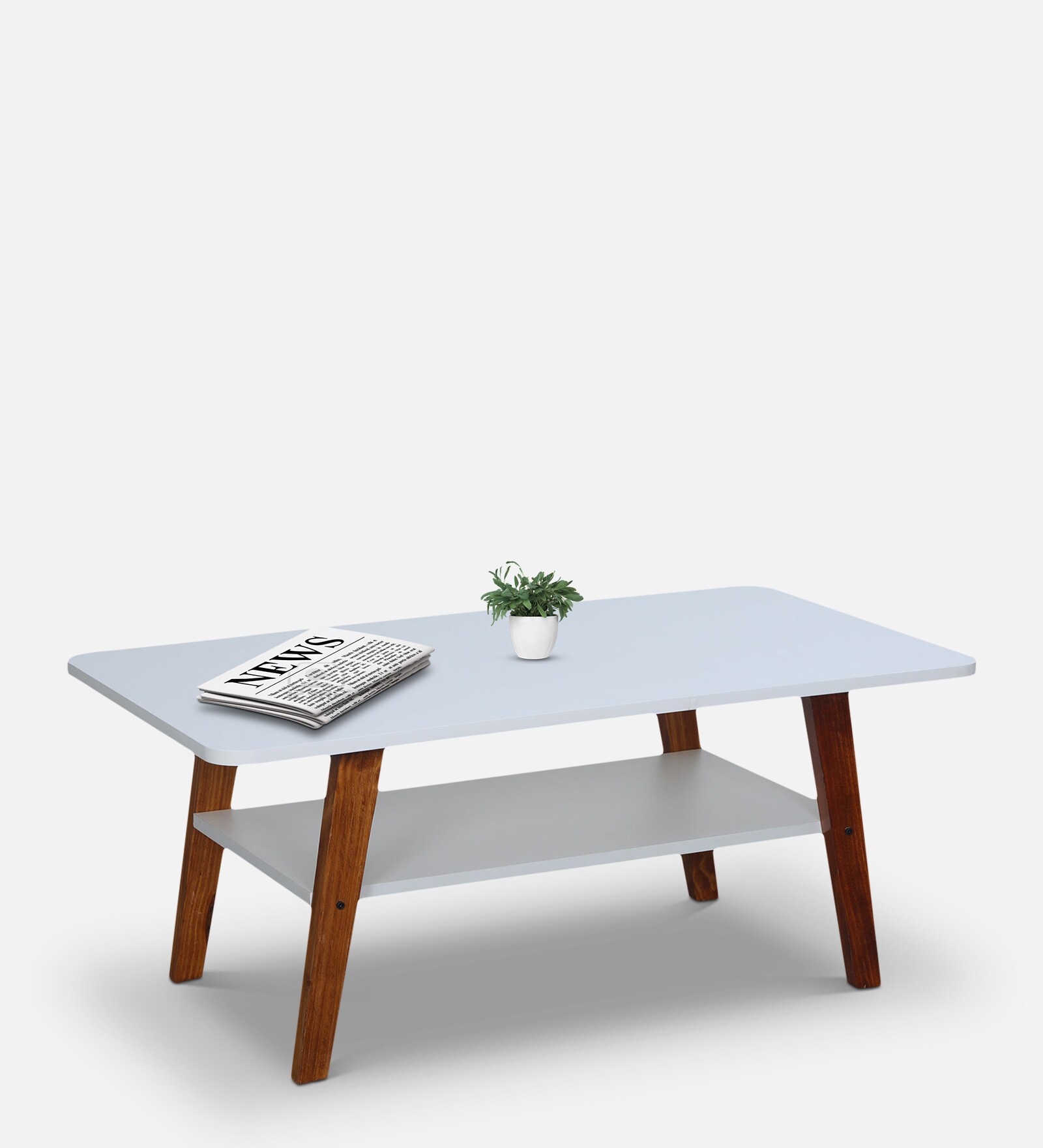 Buy Enrique Coffee Table in White Colour CasaCraft By Pepperfry