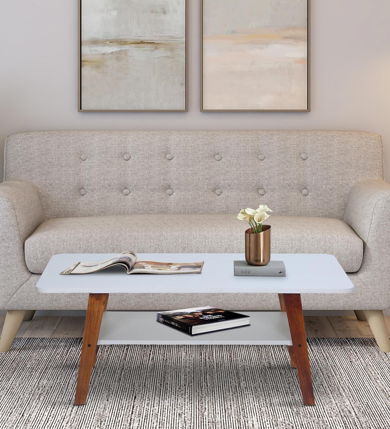 Enrique Coffee Table In White Colour
