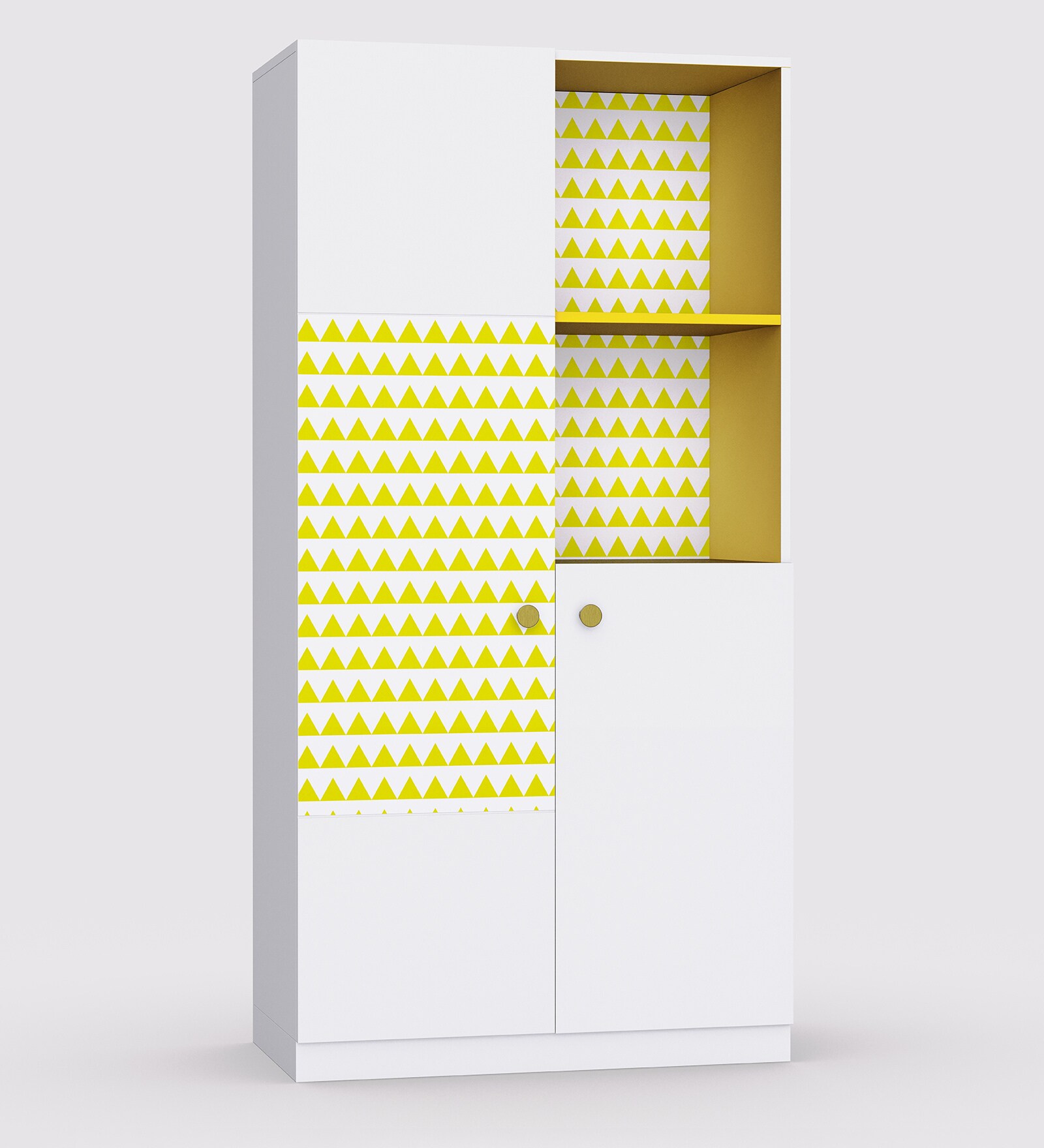 Ensemble Kids 2 Door Wardrobe in Yellow Finish