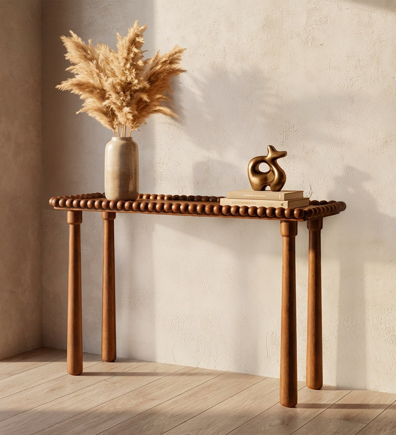 Entwine Console Table In Walnut Brown Finish