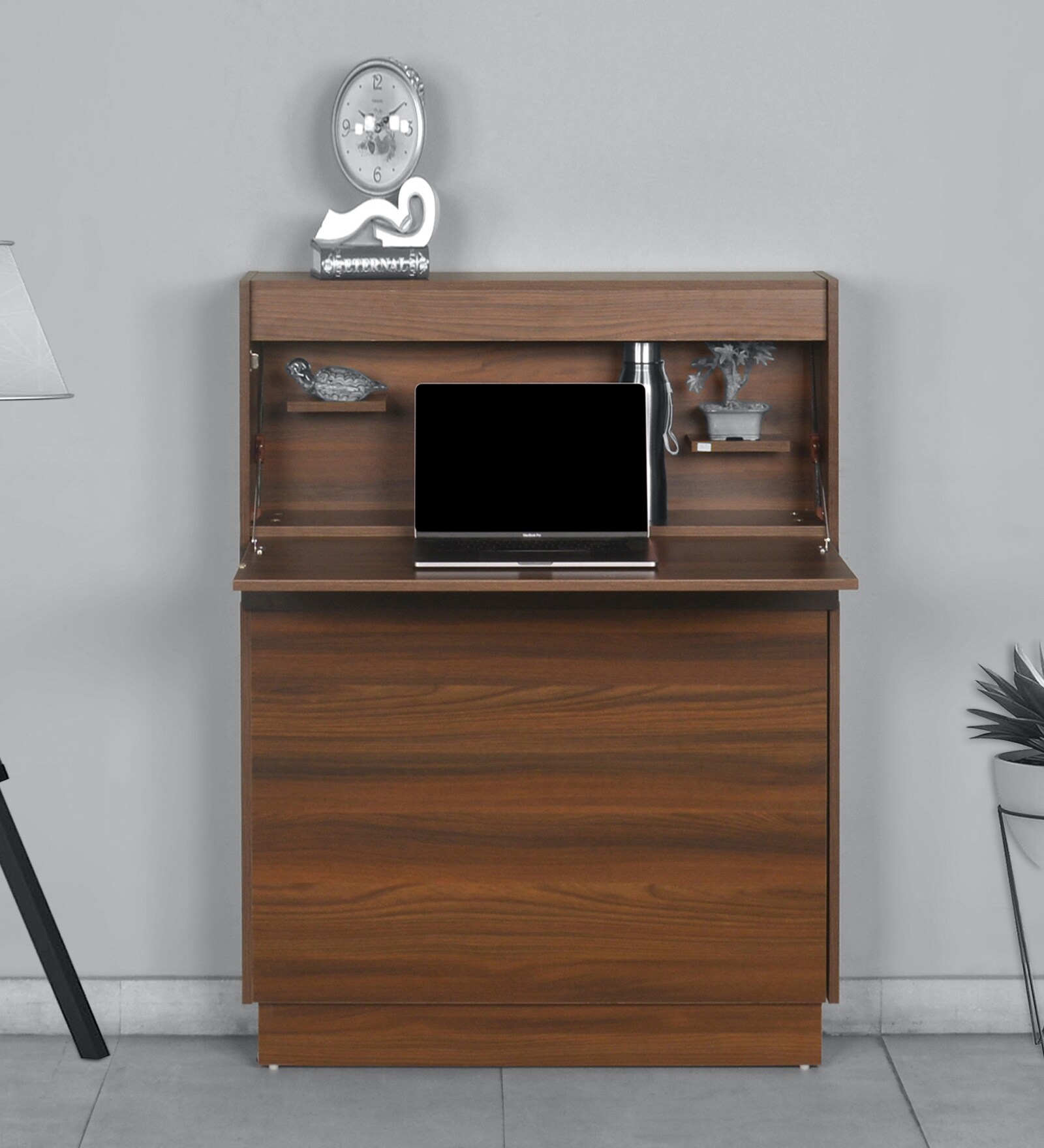 Envi Walmount Study Table in Walnut Finish