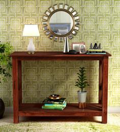 Buy Harvey Solid Wood Console Table In Natural Finish By