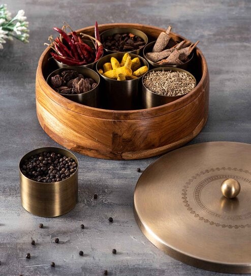 Spice Box Stainless Steel 12 Spices Indian Metal Spice Box Kitchen Storage  Containers /masala Box/storage Box/ Round Spice Box 