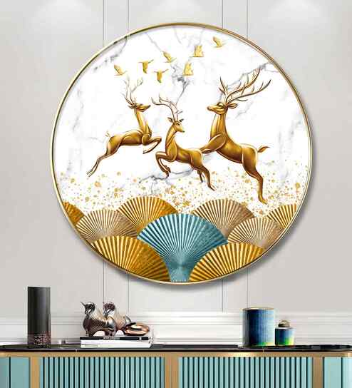 Enchanted Deer Acrylic Round Wall Art