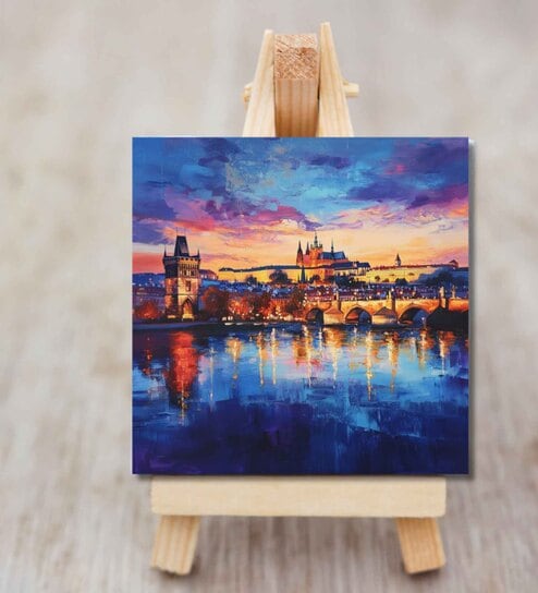 Enchanted Prague Twilight Mini Canvas Frame