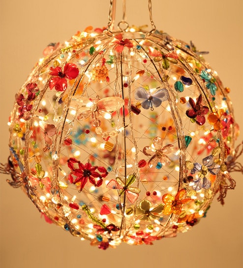 Multicolour Metal Hanging Light By Kanhai