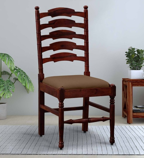 Encore Sheesham Wood Dining Chairs In Honey Oak Finish (Set Of 2)