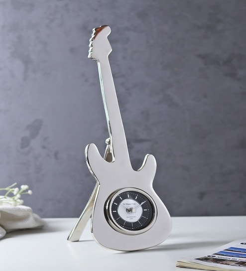 Encore Table Clock Silver