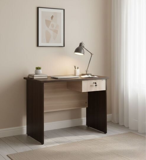 Enzo Office Table in Walnurt Finish