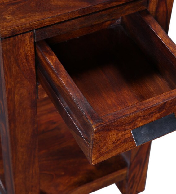Buy Oriel Solid Wood End Table in Honey oak Finish Woodsworth By