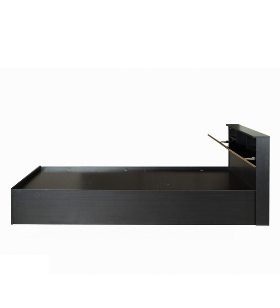Buy Enri Queen Size Bed with Storage in Wenge Finish Mintwud by
