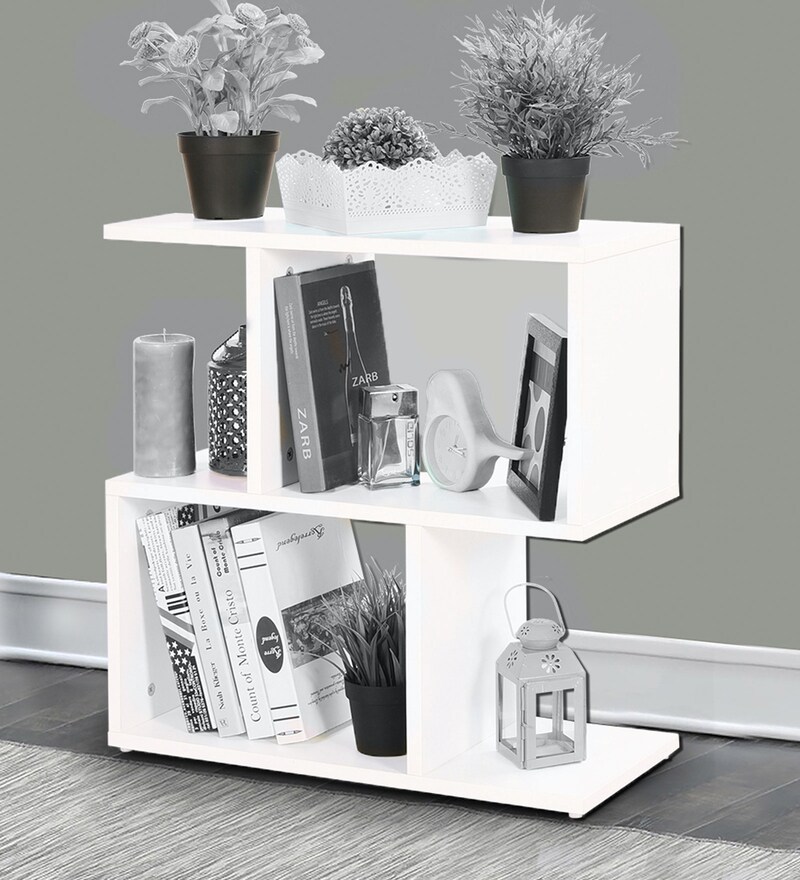 Buy Spiro End Table in Frosty White Colour by Comfold Online Modern