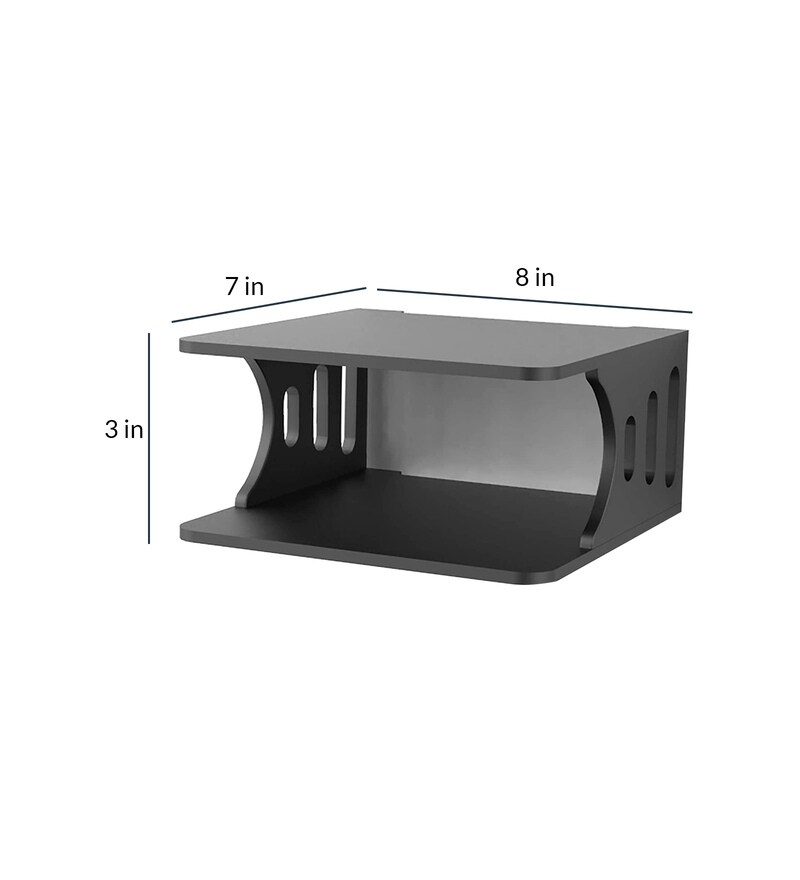 Buy Engineered Wood Set Up Box in Black Colour by Wood Decor City