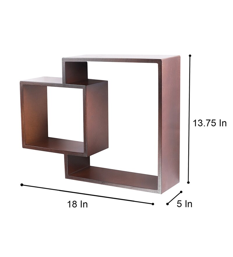 Buy Engineered Wood Wall Shelf in Brown Colour by Home Sparkle Online Modern Wall Shelves
