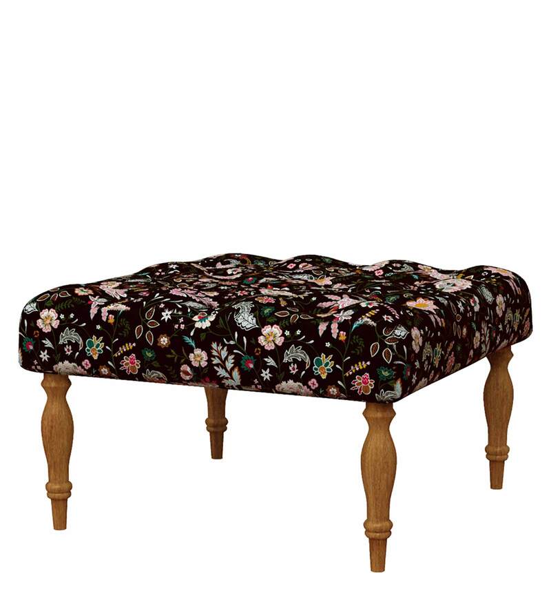 Buy English Ottoman in Bohemian Palampore Colour by Chumbak Online Ottomans Seating