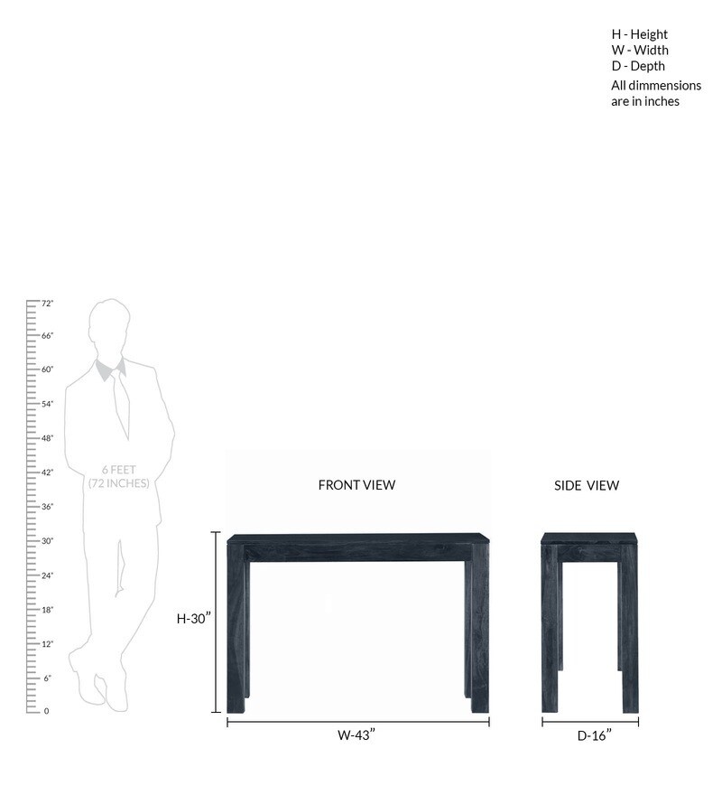 Buy Enkel Sheesham Wood Console Table in Rustic Teak Finish By Woodsworth Online Modern