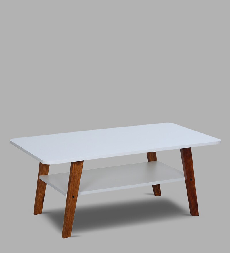 Buy Enrique Coffee Table in White Colour CasaCraft By Pepperfry