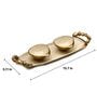 Enamel White & Gold Aluminium (Set of 3) Snack Bowl with Tray