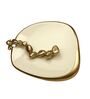 Enamel White & Gold Aluminium Tissue Holder